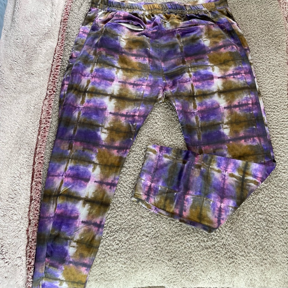 Raquel Allegra tie-dye pants, women’s size 2, purple.